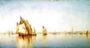 Sanford Robinson Gifford - Venetian Sails, a Study