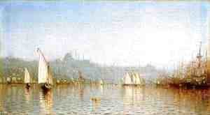 Sanford Robinson Gifford - Constantinople, from the Golden Horn