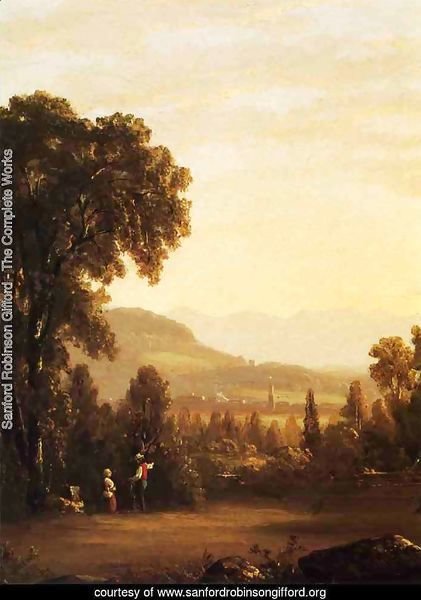 Landscape with Village in the Distance