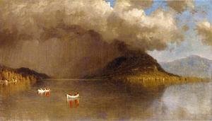 Sanford Robinson Gifford - Coming Rain on Lake George: A Sketch