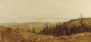 Sanford Robinson Gifford - Looking Down From Sargent Mountain, Mt. Desert