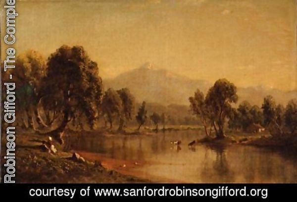 Sanford Robinson Gifford - Mount Washington, New Hampshire, From The Saco River