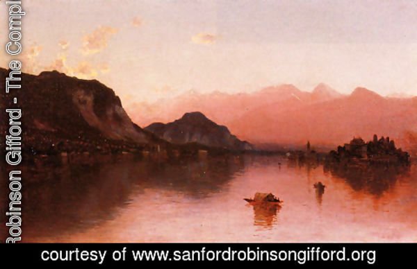 Sanford Robinson Gifford - Isola Bella  Lago Maggiore  A Sketch