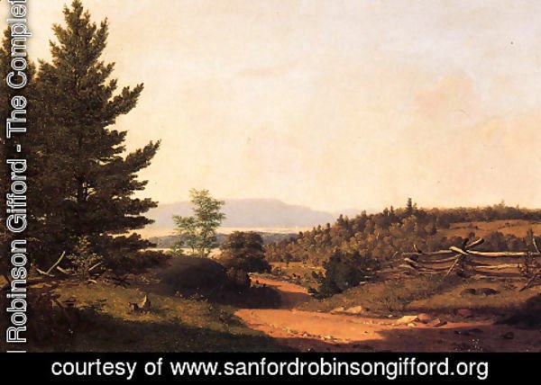 Sanford Robinson Gifford - Road Scenery Near Lake George