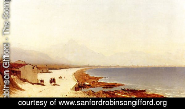 Sanford Robinson Gifford - The Road By The Sea  Palermo  Italy