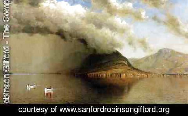 Sanford Robinson Gifford - A Sudden Storm, Lake George