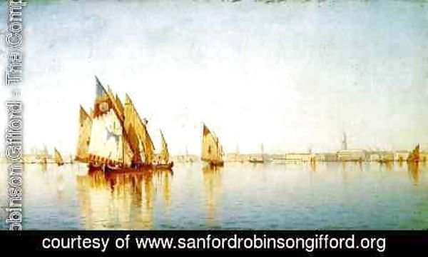 Sanford Robinson Gifford - Venetian Sails, a Study