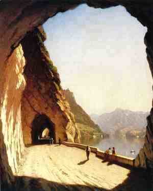 Sanford Robinson Gifford - The Galleries of the Stelvio - Lake Como