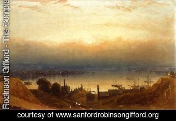 Sanford Robinson Gifford - The Basin of the Patapsco from Federal Hill, Baltimore