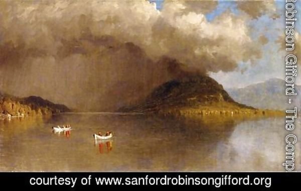 Sanford Robinson Gifford - Coming Rain on Lake George: A Sketch