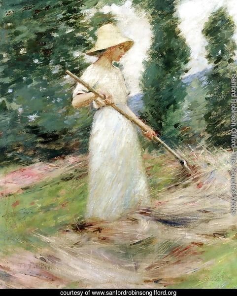 Girl Raking Hay 1890