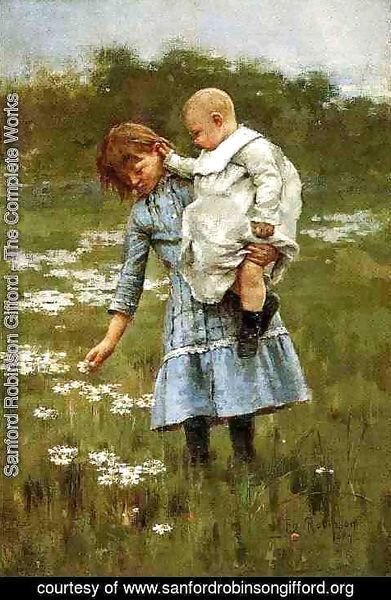 Sanford Robinson Gifford - In a Daisy Field 1884