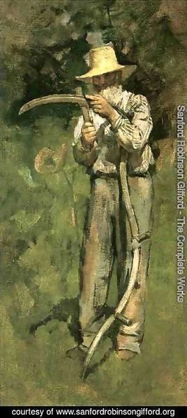 Sanford Robinson Gifford - Man with Sythe 1882