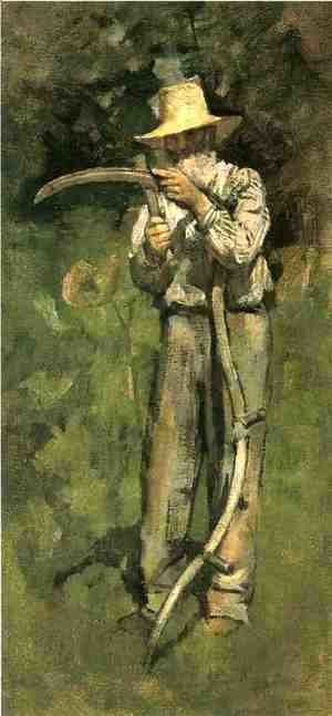 Sanford Robinson Gifford - Man with Sythe 1882