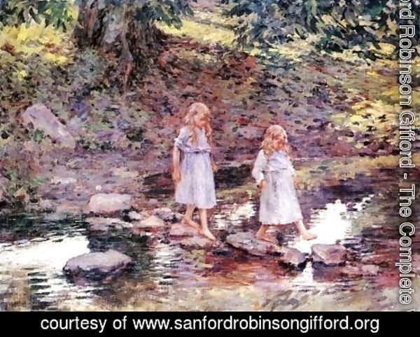 Sanford Robinson Gifford - Stepping Stones 1893