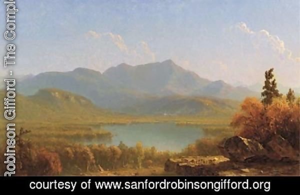 Sanford Robinson Gifford - Mote Mountain from Echo Lake, New Hampshire