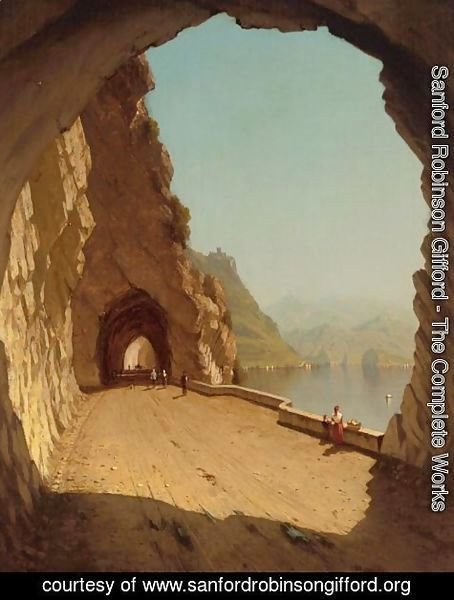 Sanford Robinson Gifford - The Galleries Of The Stelvio, Lake Como