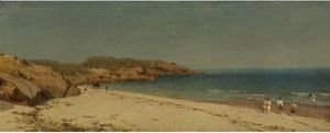 Sanford Robinson Gifford - Along The Beach, Cape Ann, Massachusetts