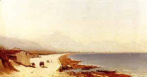 Sanford Robinson Gifford - The Road By The Sea  Palermo  Italy